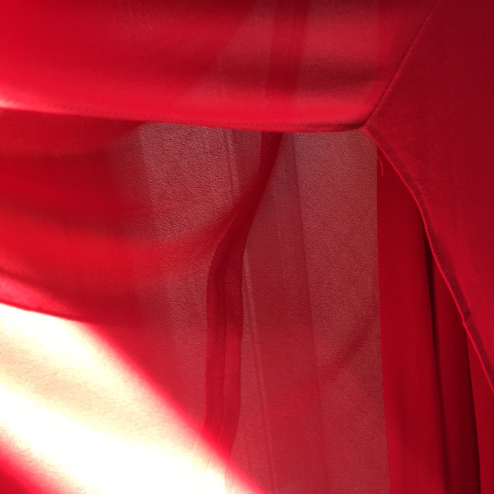 70s DISCO Vintage regular at Studio 54! super cool red crepe dress 5/6 like air - Picture 5 of 6